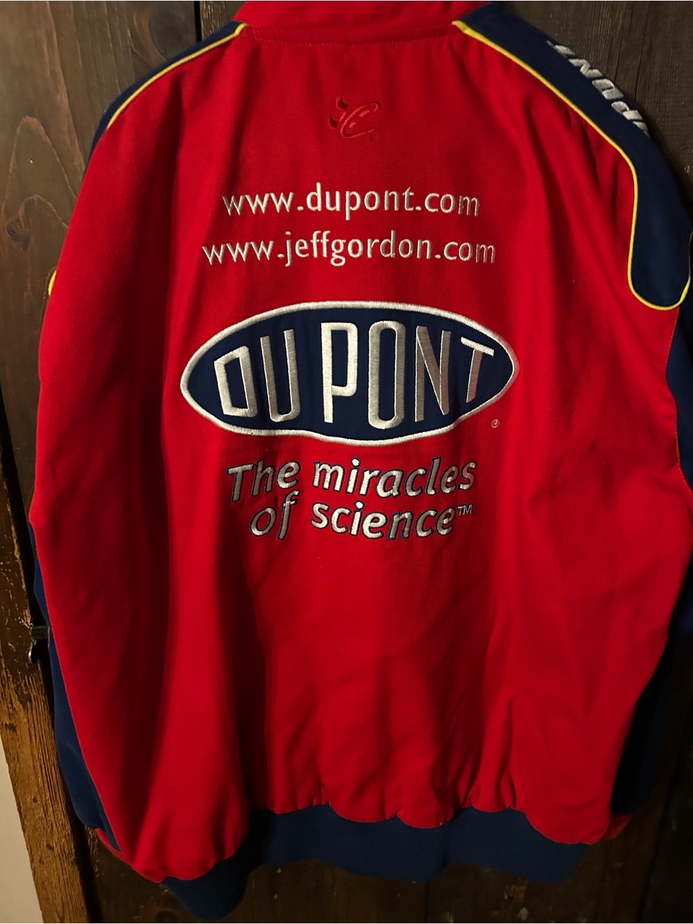 Adults Red Racing-Style Jacket DuPont